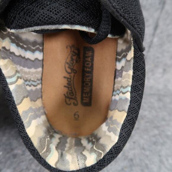 Faded Glory Shoes Womens 6 Sneakers Athletic Lifestyle Memory Foam Active Black - Picture 8 of 16